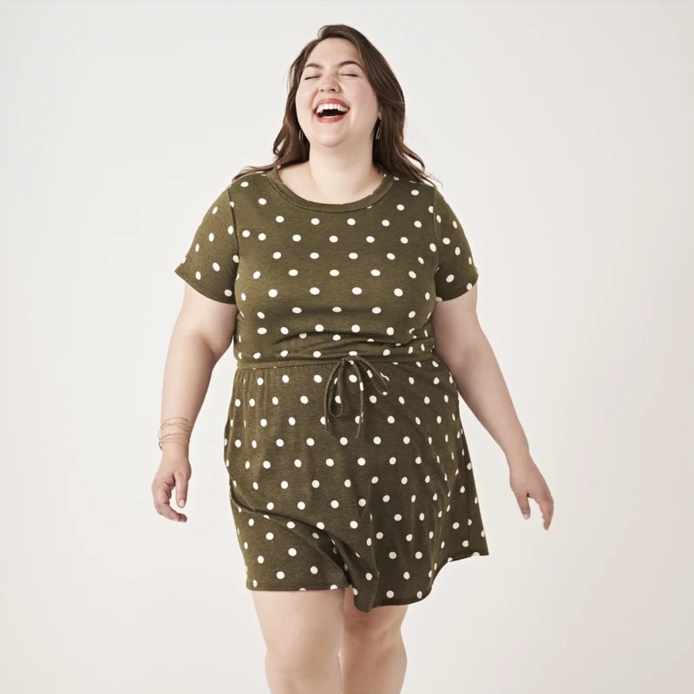 NWT Meri Skye Alice Drawstring T-shirt Dress, 2X